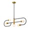 Z-Lite Neutra 5 Light Chandelier, Matte Black + Foundry Brass & Opal 621-5L-MB-FB - alternate 1